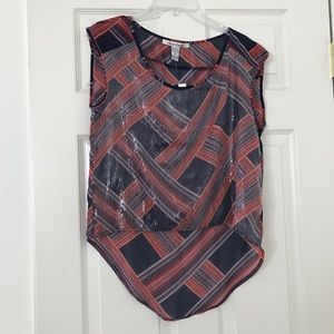 American Rag sequin front high-low top